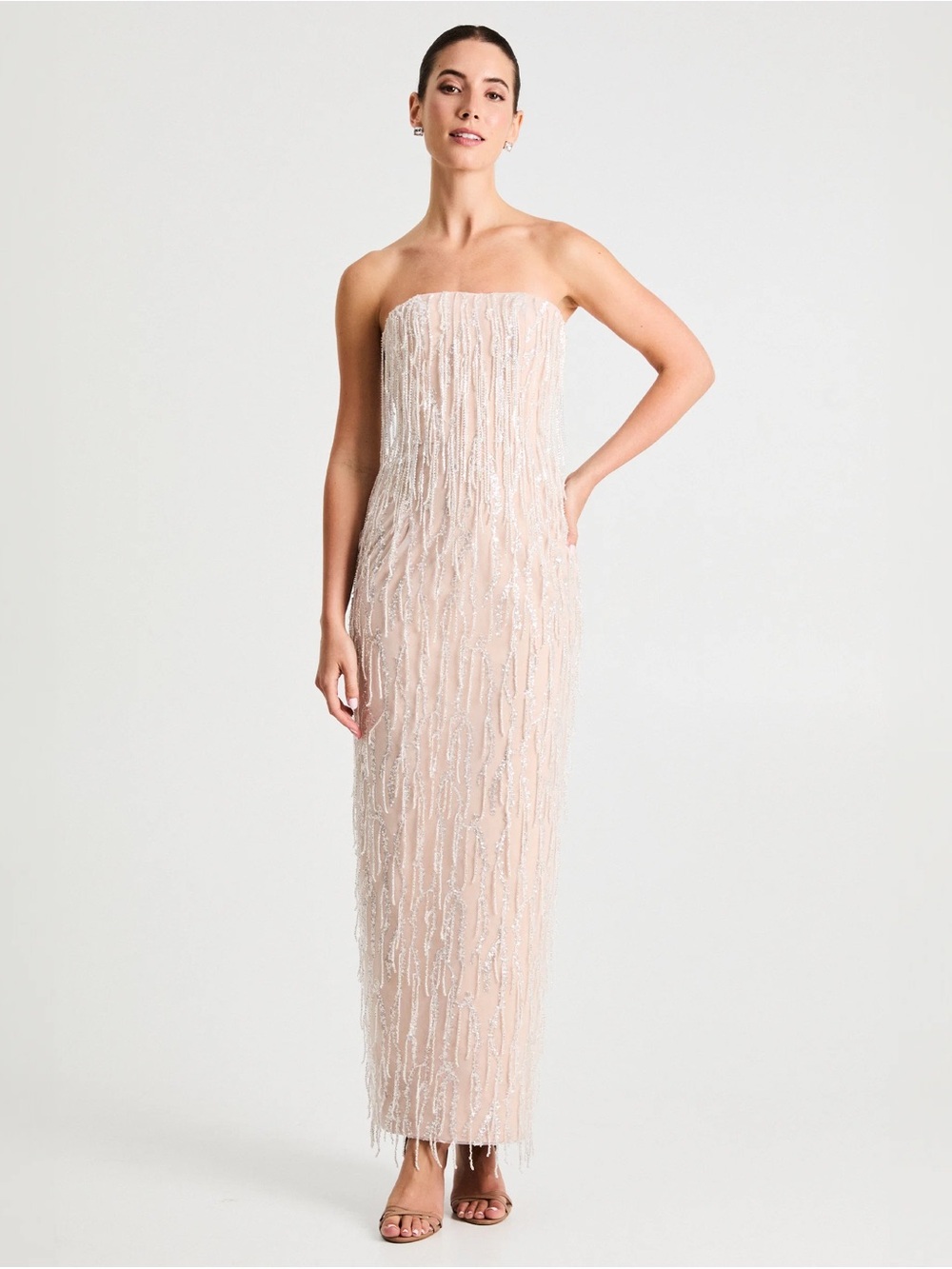 Helsi Ramona Strapless Beaded Maxi Dress